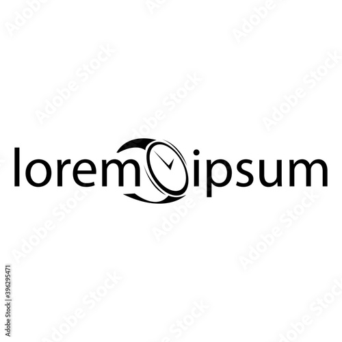 Simple design Clock Time logo Stopwatch illustration
