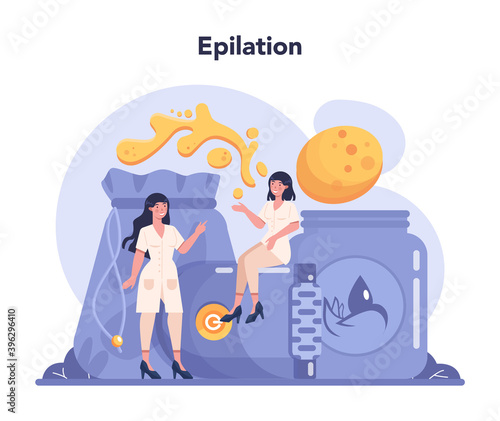 Depilation and epilation concept. Hair removal methods idea.