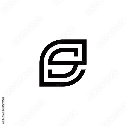 e s es se initial leaf logo design vector graphic idea creative