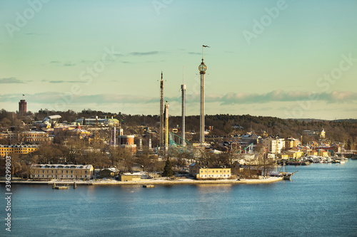 Stockholm in winter view of the old town © JSpark