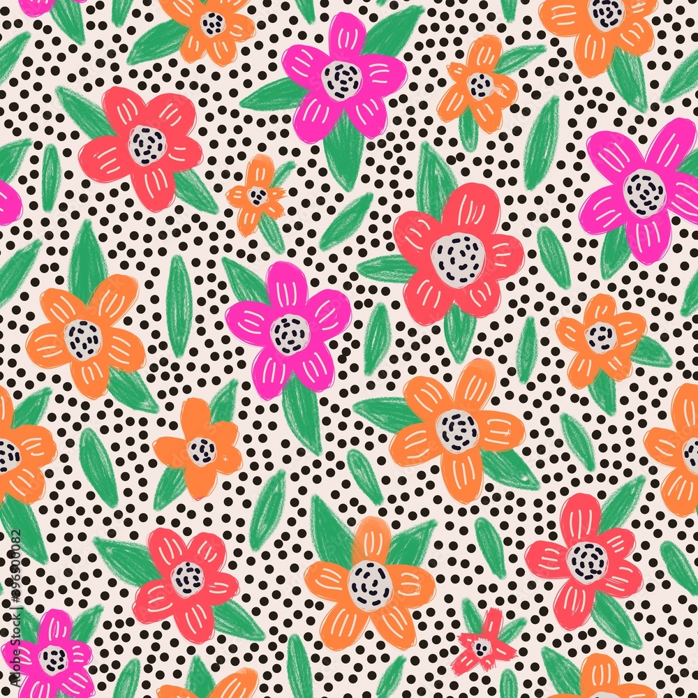 seamless background with flowers seamless background with flowers