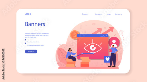 Contextual advertsing and targeting web banner or landing page