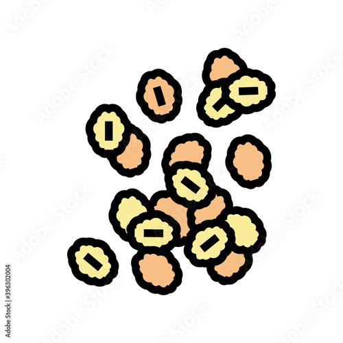 grains oatmeal color icon vector. grains oatmeal sign. isolated symbol illustration