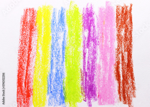 abstract colorful crayon background hand painting