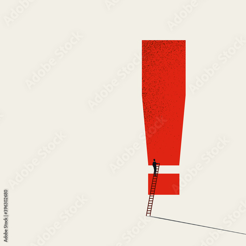 Business risk analysis, management vector concept. Symbol of strategy, control and success.