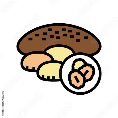 oatmeal baked dessert color icon vector. oatmeal baked dessert sign. isolated symbol illustration