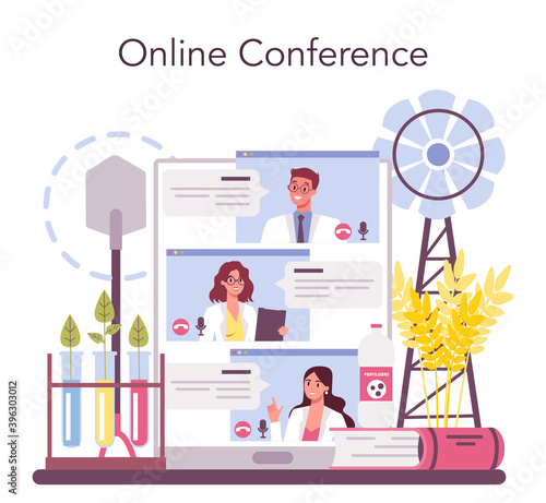 Argonomist online service or platform. Scientist making