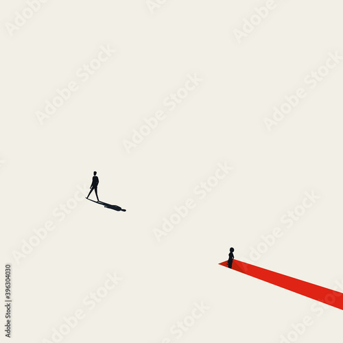 Business gender discrimination and inequality vector concept. Unfair, unequal career treatment, promotion.