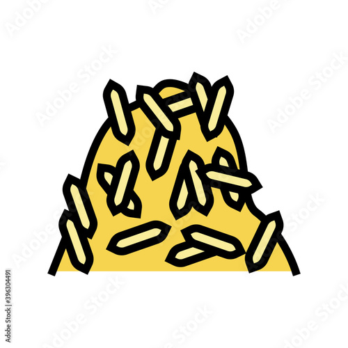 oatmeal pile color icon vector. oatmeal pile sign. isolated symbol illustration