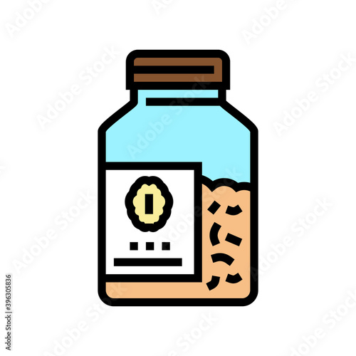 bottle oat cereal color icon vector. bottle oat cereal sign. isolated symbol illustration
