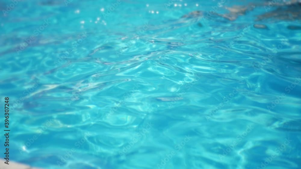 Summer vacation. Many people having a rest in the pool Summer vacation. Many people having a rest in the pool