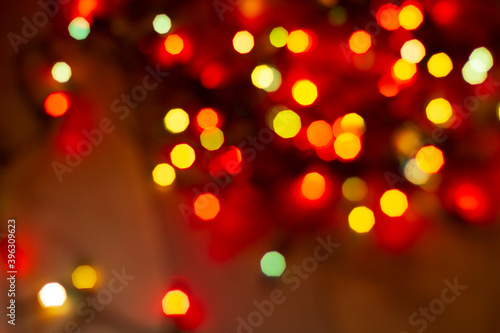 Multicolored bokeh abstract light background.
