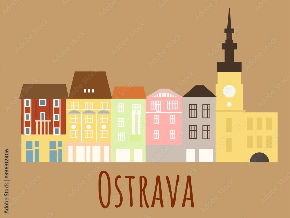 The central square of Masaryk with the Old Town Hall in Ostrava