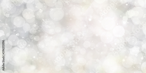 Snow flakes and white bokeh On a white background 3d illustration