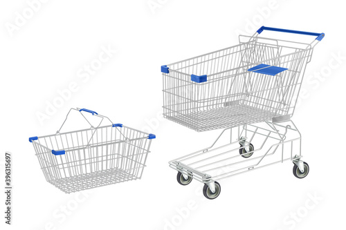 Shopping cart and trolley for goods in the store