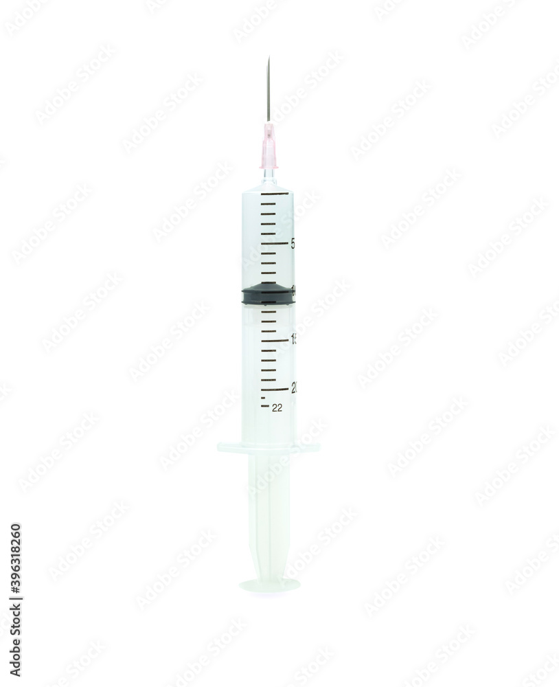 Syringe closeup isolated on white background Syringe closeup isolated on white background