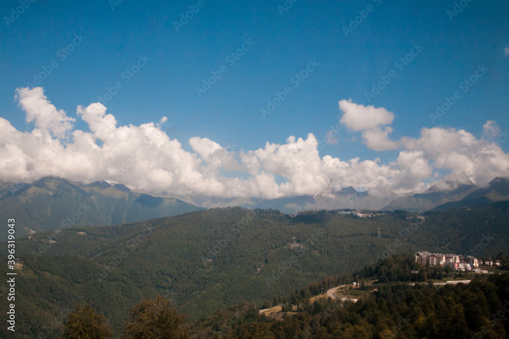 Fototapeta premium mountain village in the mountains