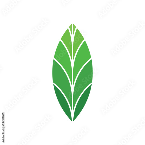 eco leaf logo green bio symbol sign element