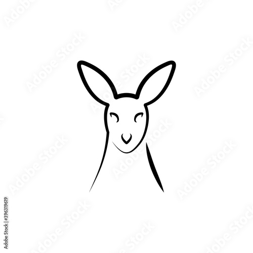 kangaroo black icon vector design illustration