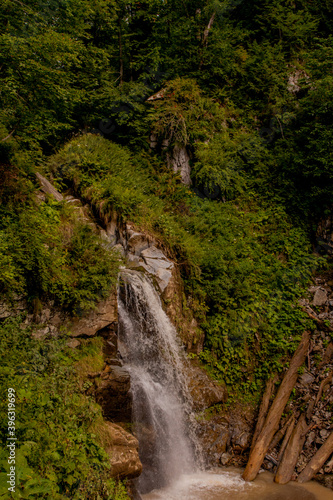 waterfall in the mountains