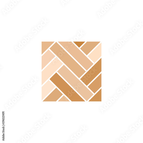 parquet wooden floor logo icon vector design