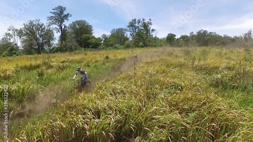 MTB riding on savanna around Mount Kawah Wurung photo