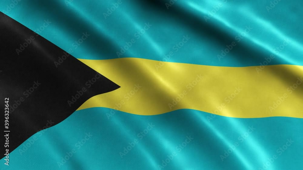 Bahamas National Flag Country Banner Waving 3D Loop Animation. High Quality 4K Resolution. Bahamas National Flag Country Banner Waving 3D Loop Animation. High Quality 4K Resolution.