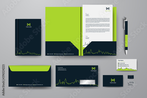 Corporate identity branding template. Vector company style for brandbook.