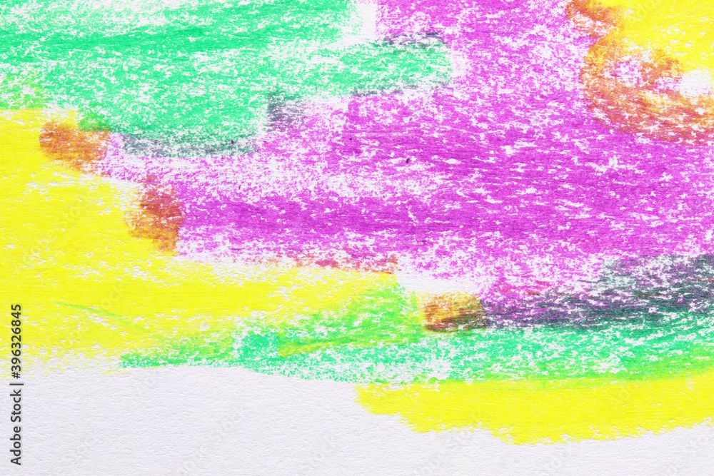 abstract colorful crayon background hand painting