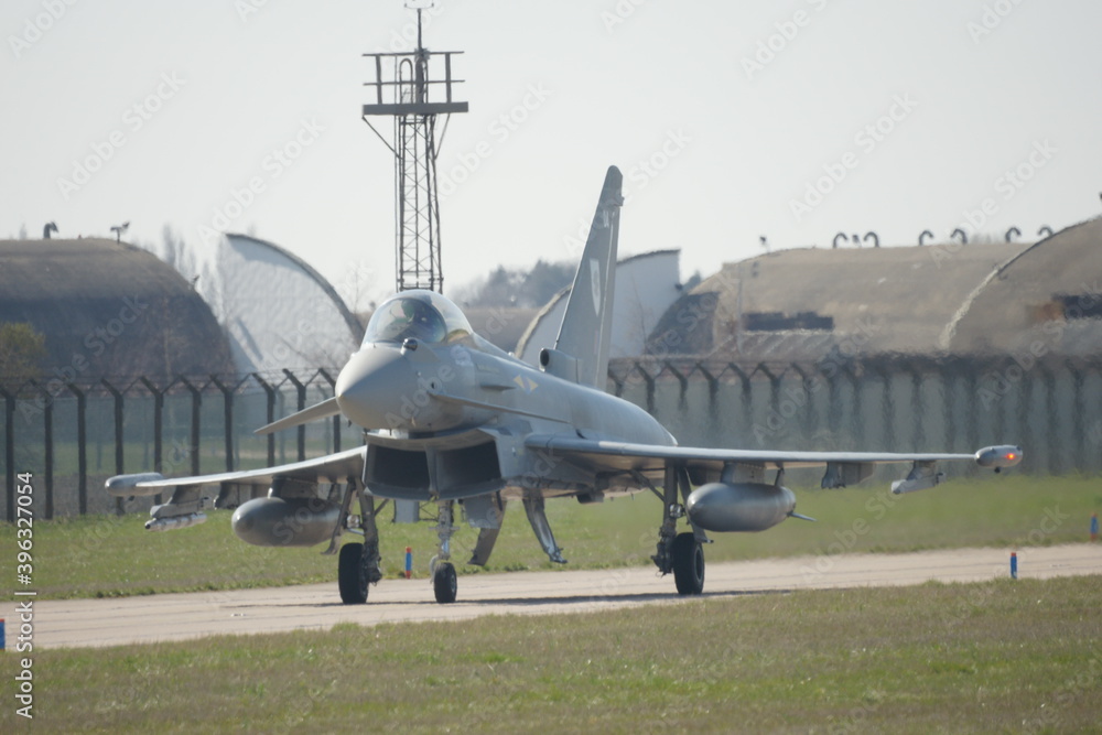 Military jets scrambled from military airfield, defence Stock Photo Adobe Stock