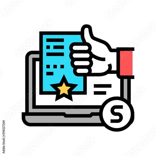incident repair service review color icon vector. incident repair service review sign. isolated symbol illustration