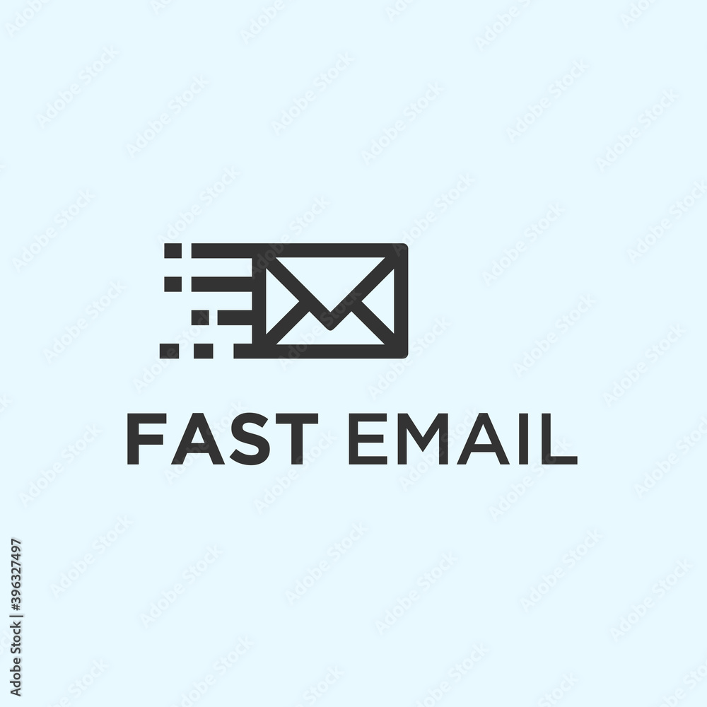 fast abstract logo. email icon fast abstract logo. email icon