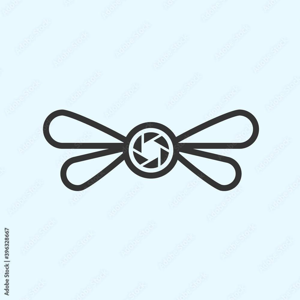 abstract drone logo. camera icon abstract drone logo. camera icon