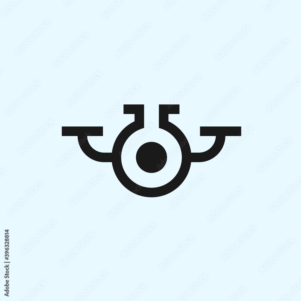abstract drone logo. laboratory abstract drone logo. laboratory
