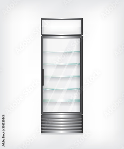 Refrigerator with glass shelves
