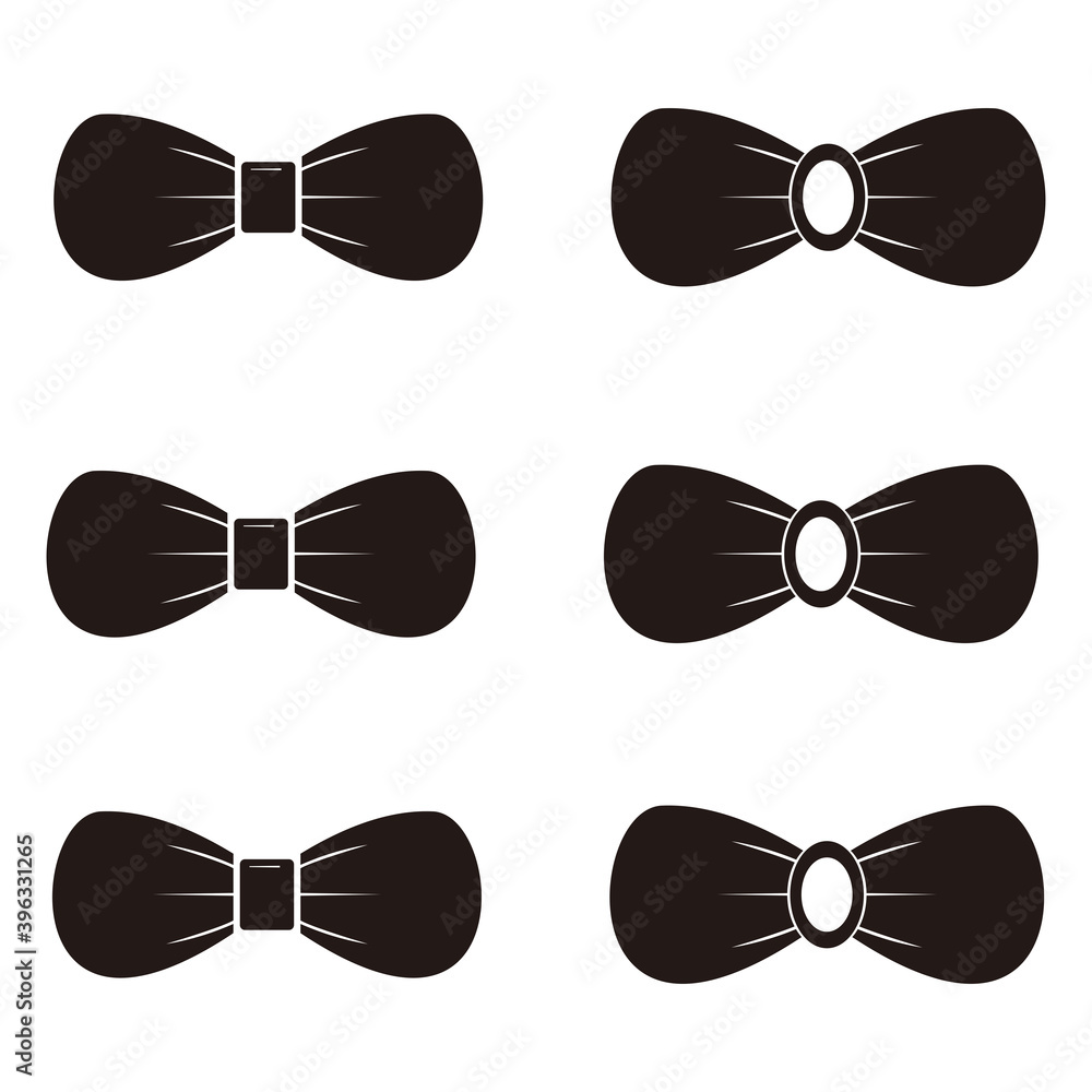 Bow tie set, icon vector illustration sign Bow tie set, icon vector illustration sign