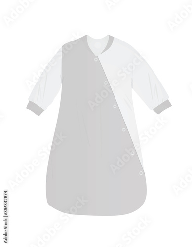 White baby sleeping sack. vector