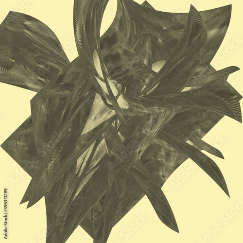 Geometric abstract shape with  smoky hue