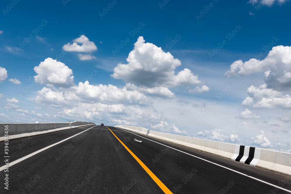 empty asphalt highway and cloudy sky nature landscape empty asphalt highway and cloudy sky nature landscape