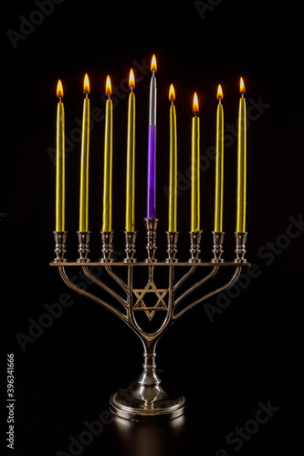 Jewish festival of lights holiday symbol Hanukkah menorah
