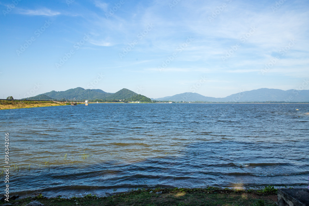 Sunrise Bang Phra Reservoir in thailand. Sunrise Bang Phra Reservoir in thailand.