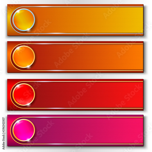 Set of horizontal colorful banners.