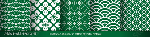 和柄素材　伝統模様　パターン セット　和柄	