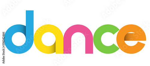 DANCE colorful vector typography banner