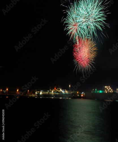 fireworks over the river