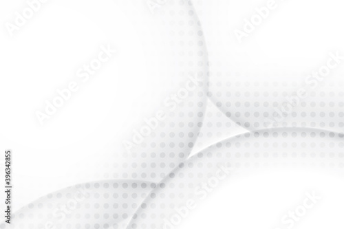 Abstract geometric white and gray color background with halftone effect. Vector, illustration. 