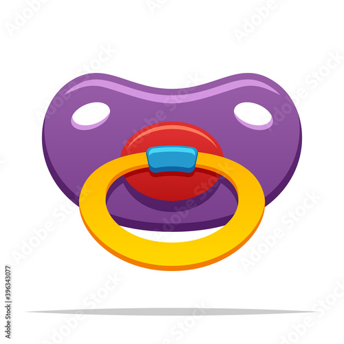 Baby pacifier vector isolated illustration