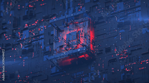 Red central processing unit...