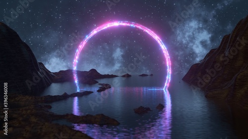 Futuristic fantastic landsc...