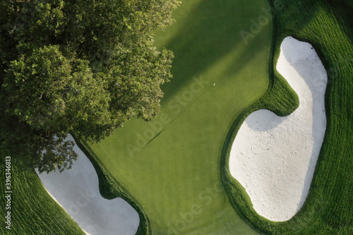 Summer 2020 - New York, USA: Aerial view of Winged Foot Golf Course. photo